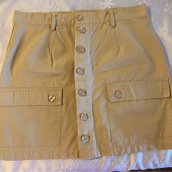INSPR Tezza Cargo Skirt Tan Burton Up Sz Medium Gorgeous - Picture 4 of 4